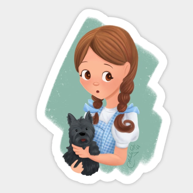 Dorothy & Toto Sticker by LunarFox